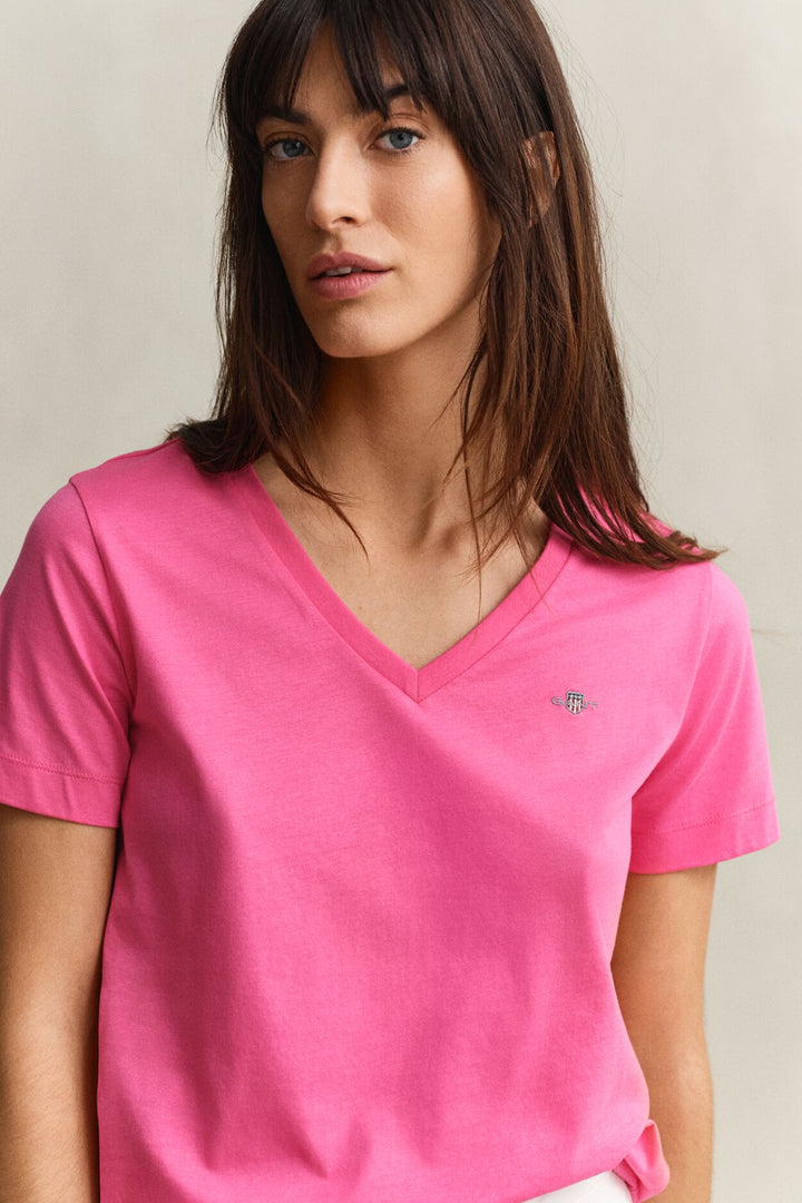 Shield Ss V-Neck T-Skjorte