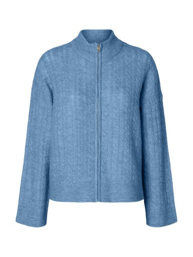 Slwlulu Cable Knit Zipper Cardigan