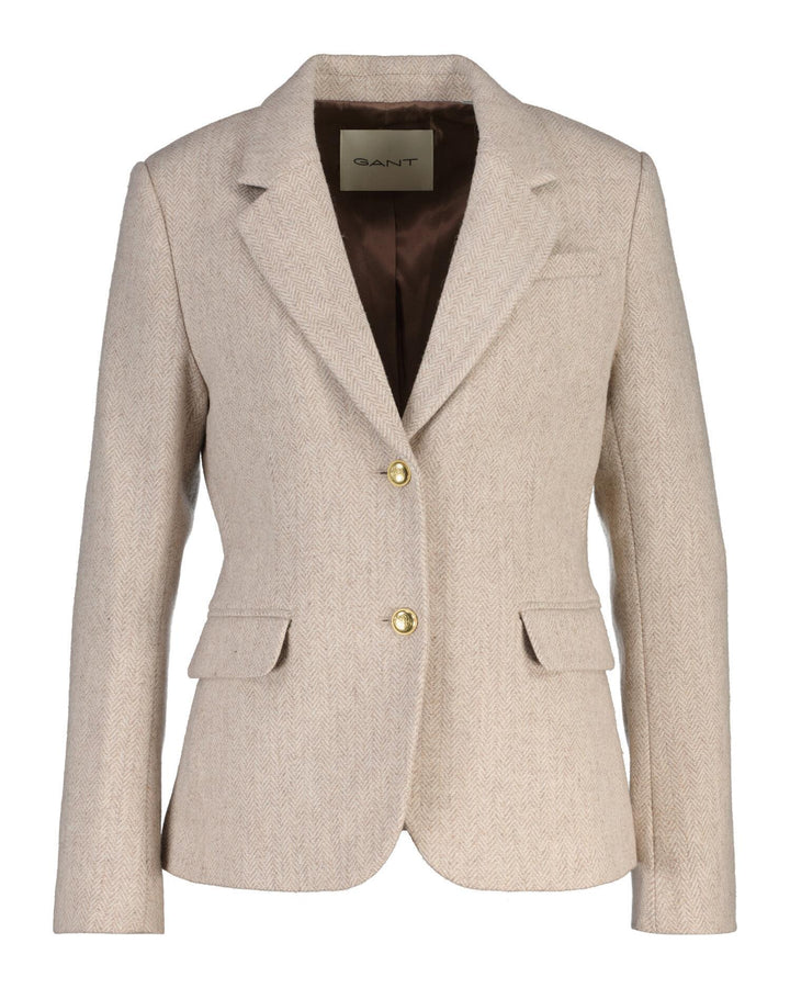 Slim Herringbone Blazer