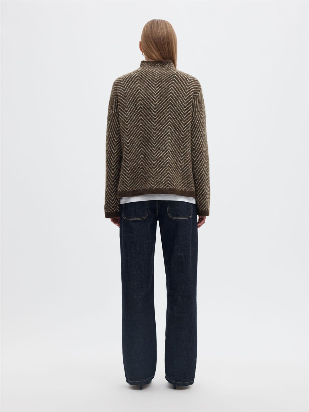 Lulu Ls Herringbone Knit High Neck