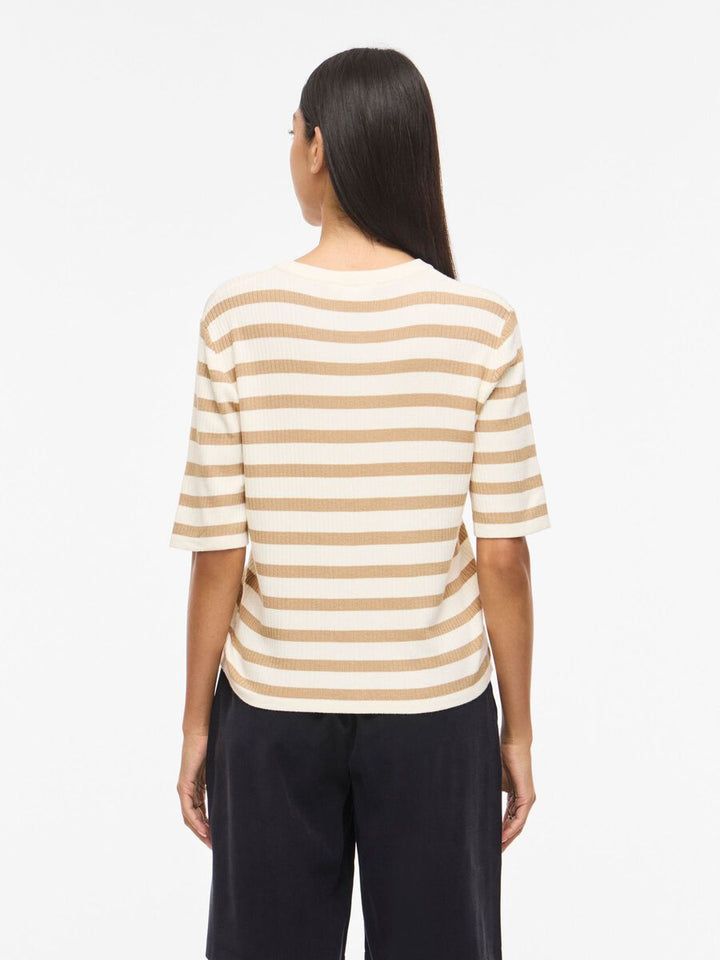 Vizicha 2/4 Button Stripe Cardigan