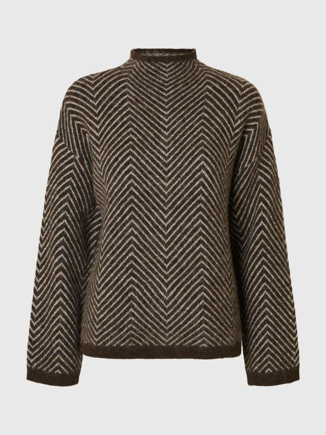 Lulu Ls Herringbone Knit High Neck