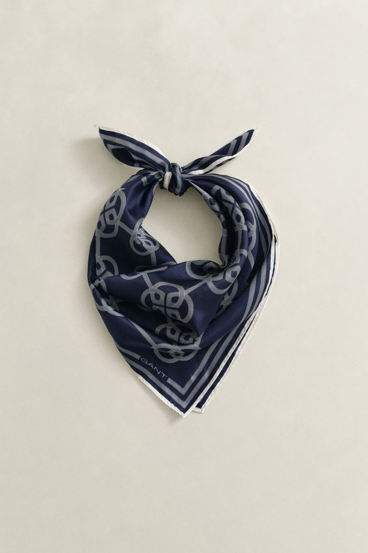 Monogram print silke Skjerf