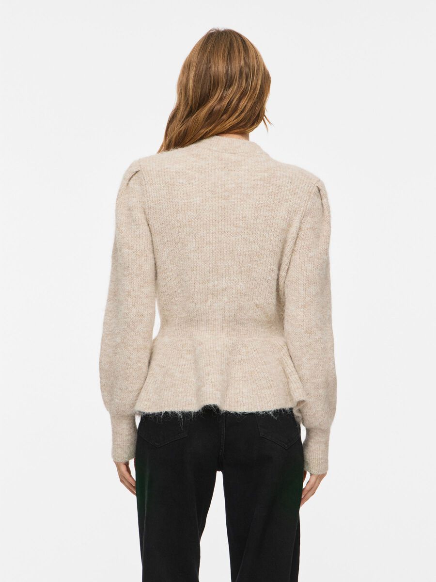 Vigracie Peplum Zip Knit Cardigan