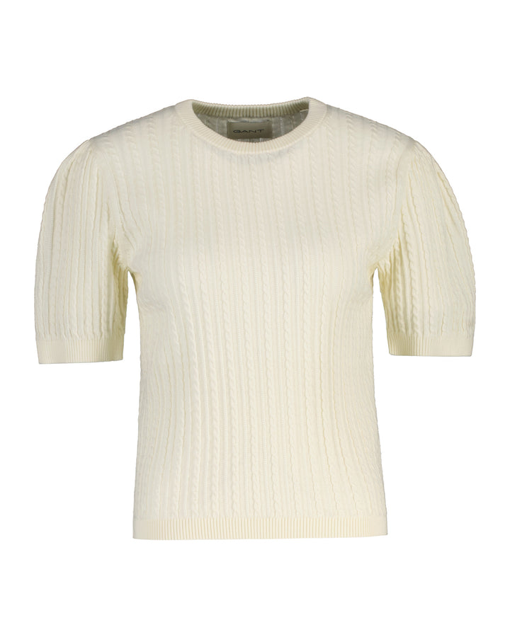 Cotton Cable C-Neck Ss