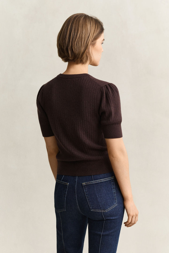 Mini Cable C-Neck Cardigan