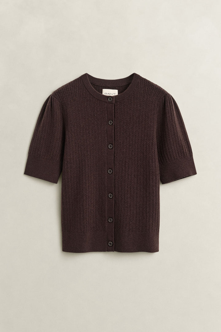 Mini Cable C-Neck Cardigan