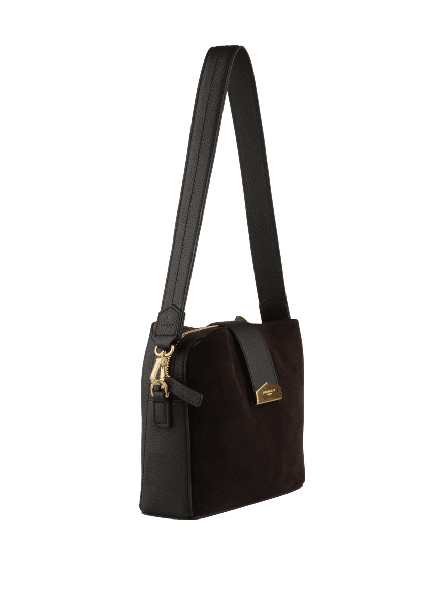 Cavalcade Suede Crossbody Medium Marron