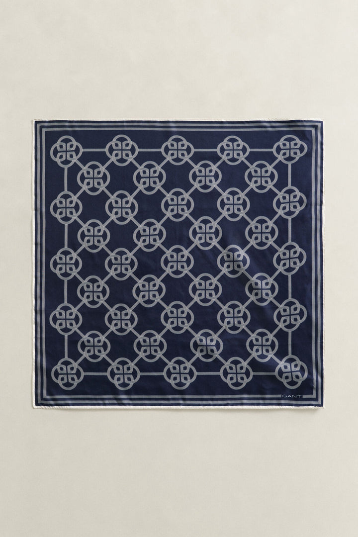 Monogram print silke Skjerf