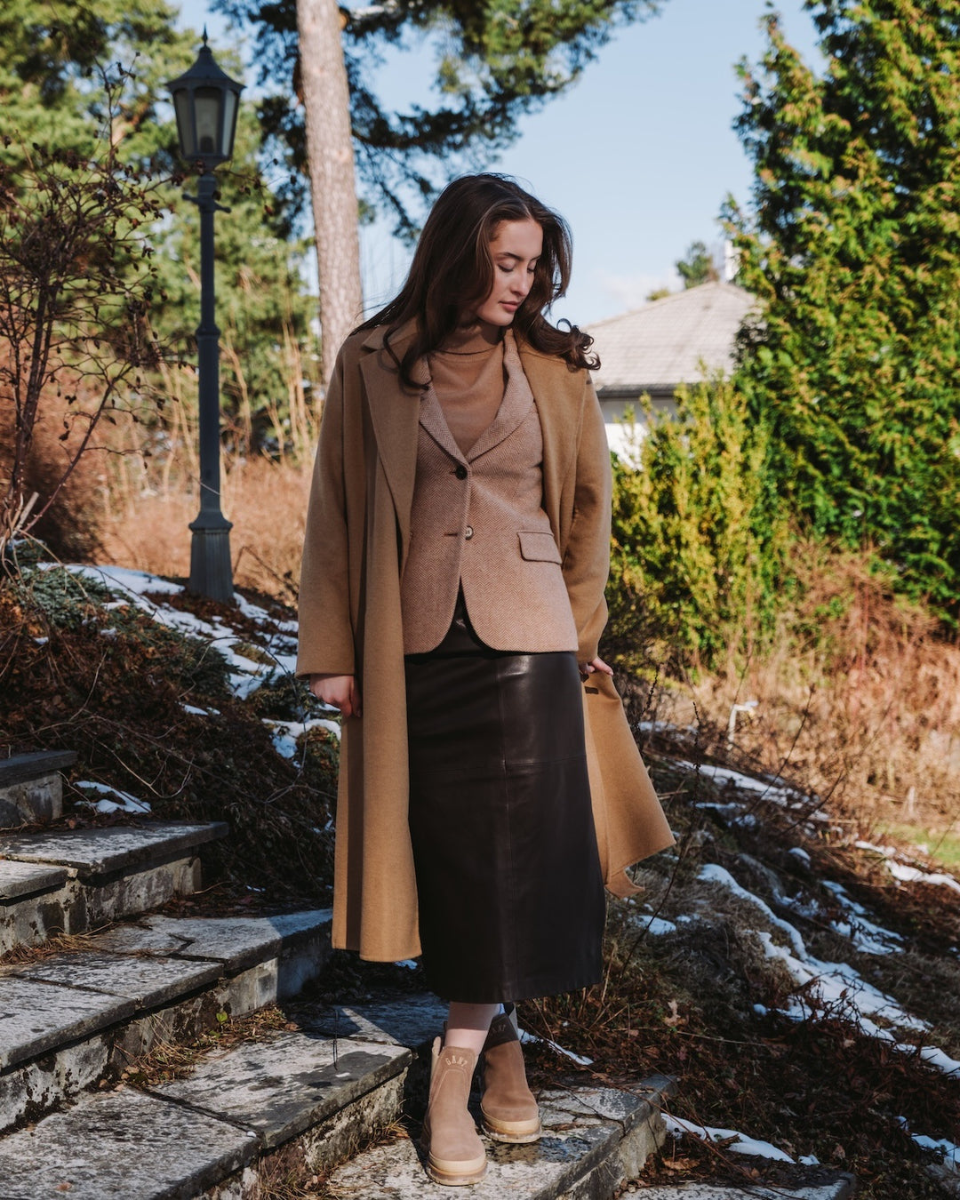 Slim Wool Herringbone Blazer