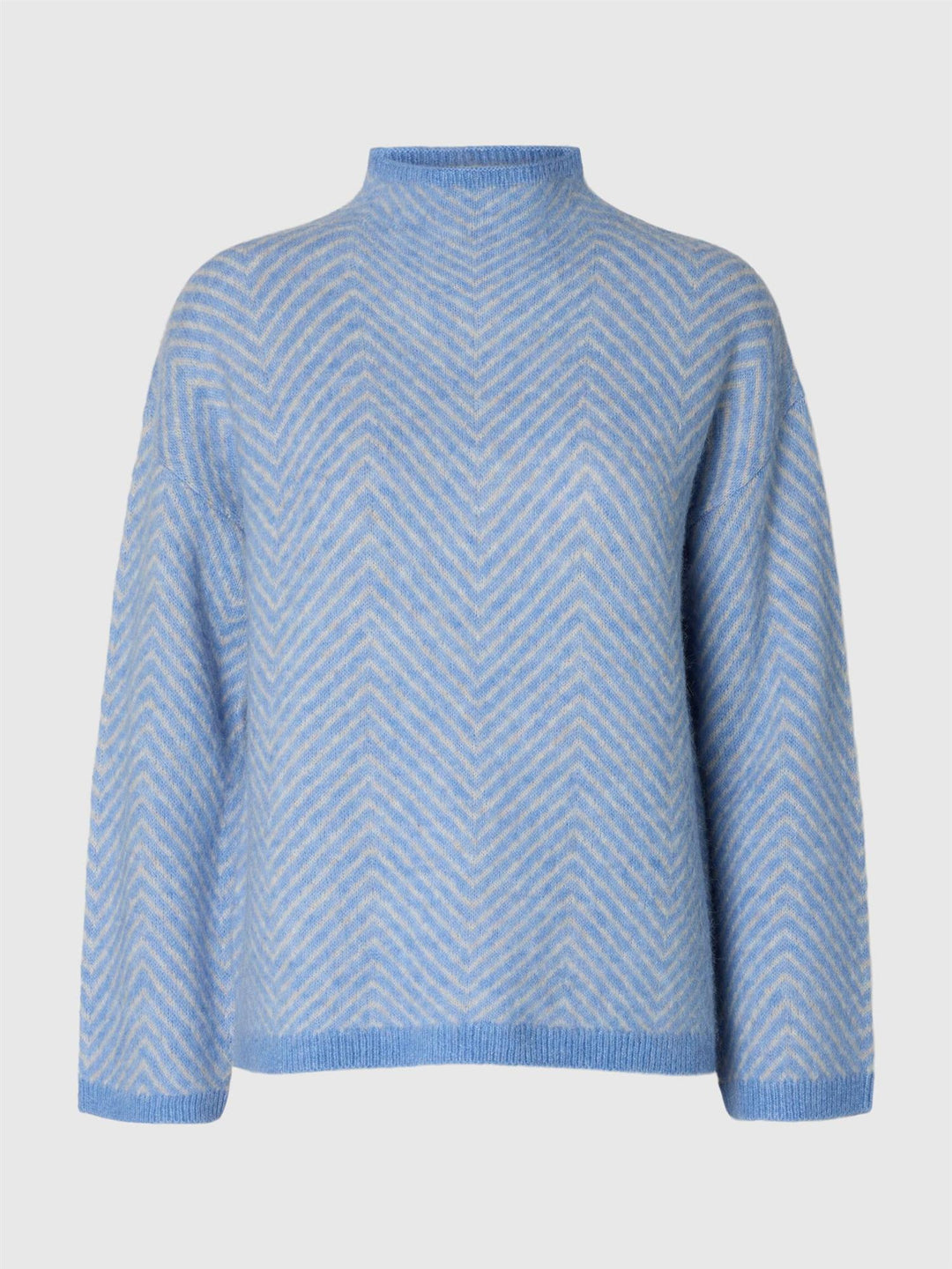 Lulu Ls Herringbone Knit High Neck