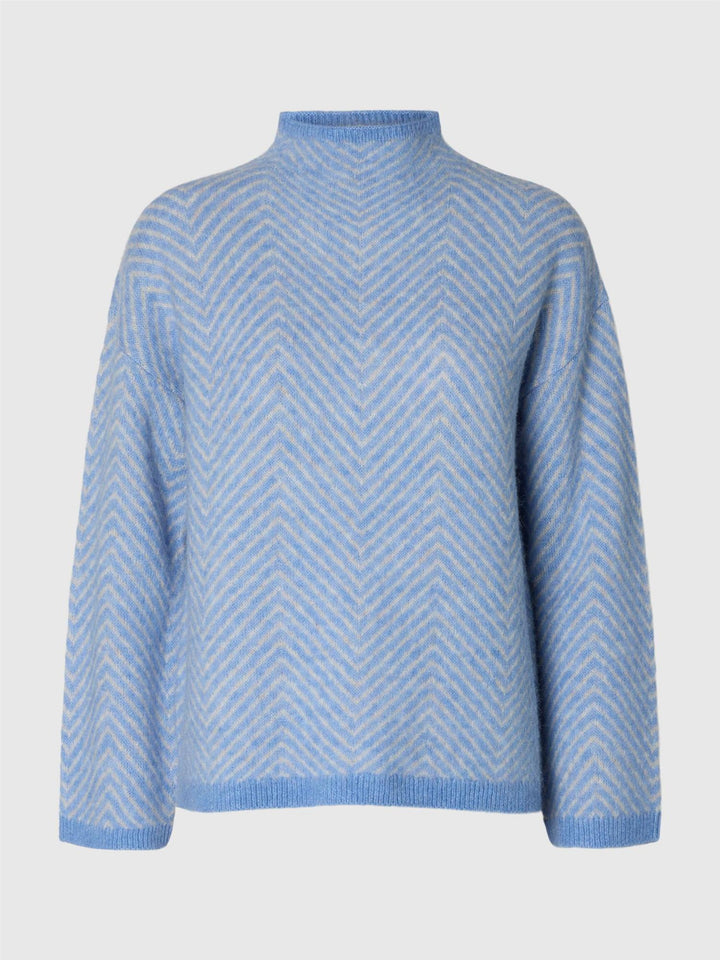 Lulu Ls Herringbone Knit High Neck