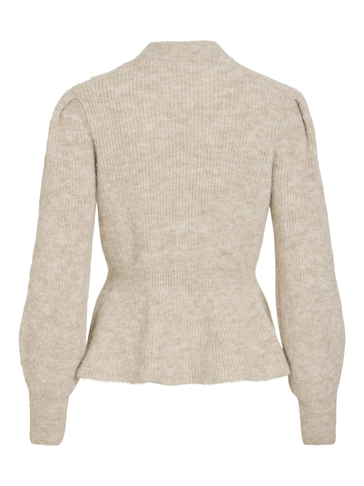 Vigracie Peplum Zip Knit Cardigan