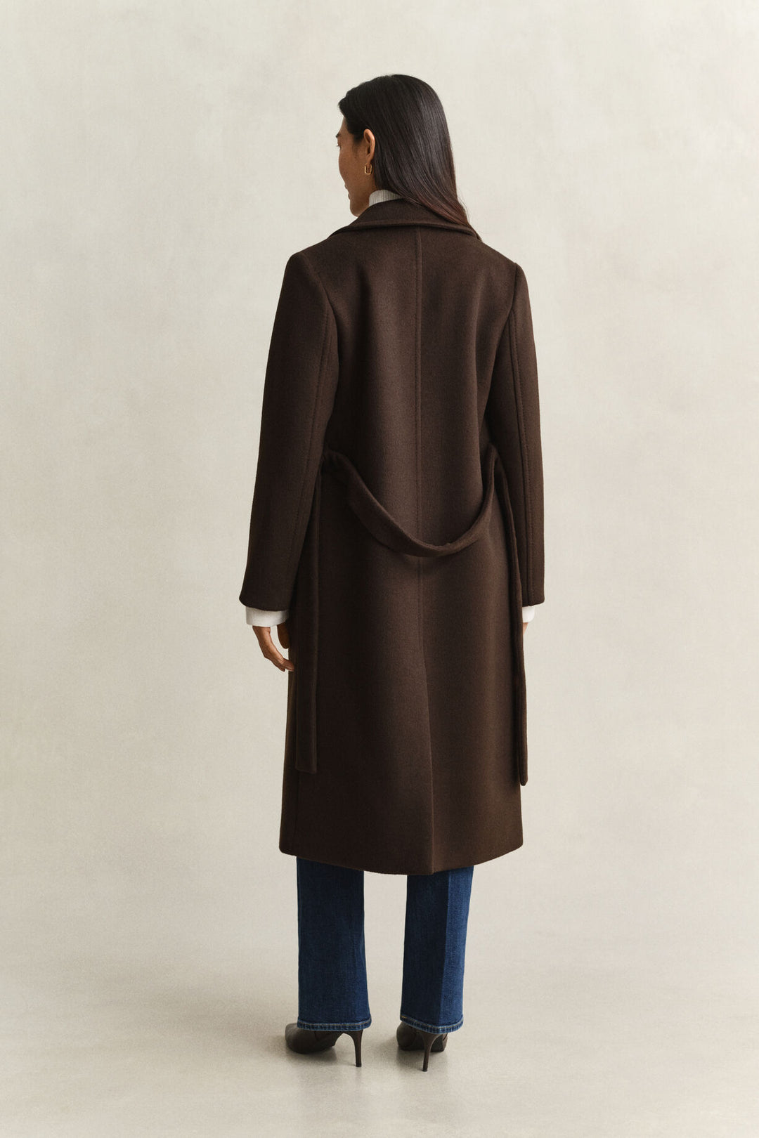 Belted Wool Blend Coat