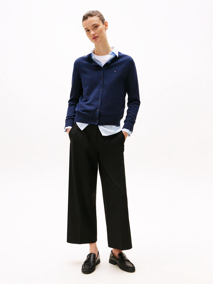 Jersey Fine C-Neck Cardigan