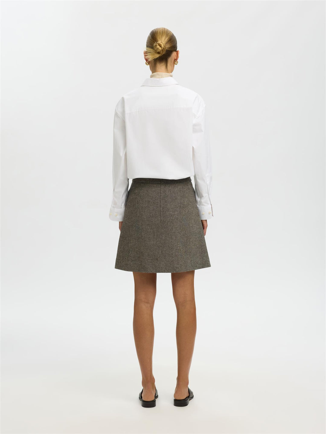 Slwreeda Wool Blend Short Skirt