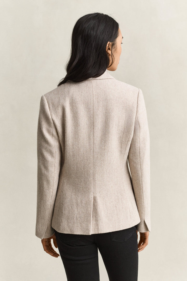 Slim Herringbone Blazer