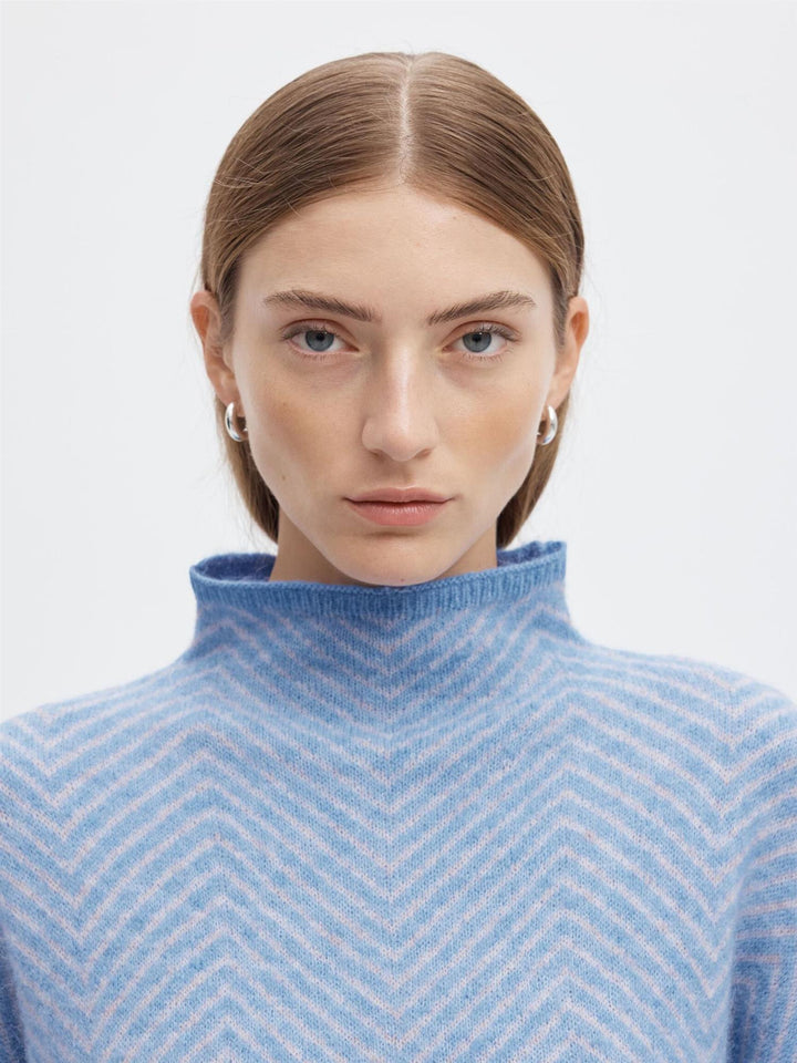 Lulu Ls Herringbone Knit High Neck