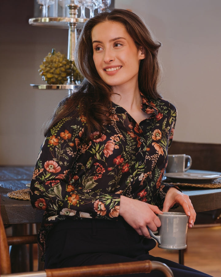 Floral Print Bluse