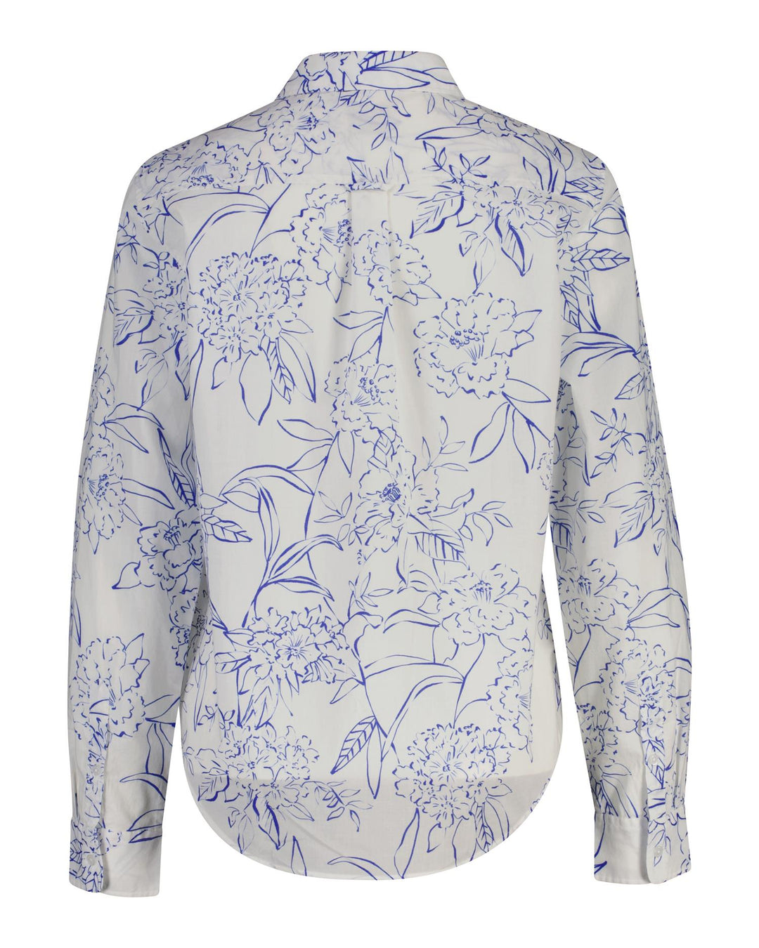 Floral Print Voile Bluse