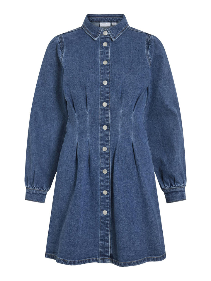 Visol Pleat Denim Kjole