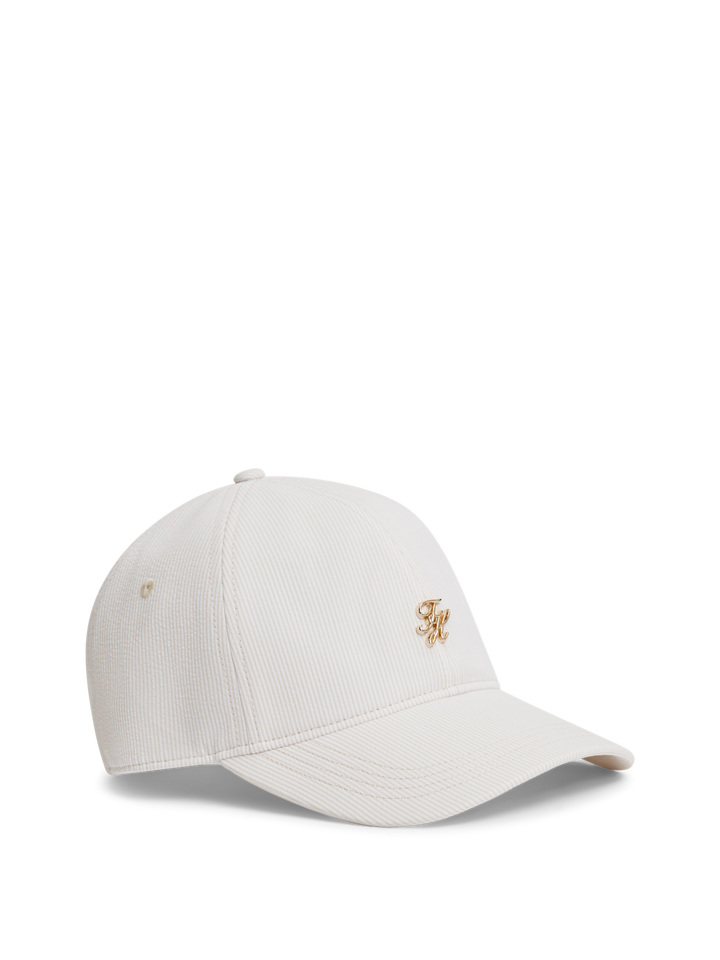 Th Script Striped Cap