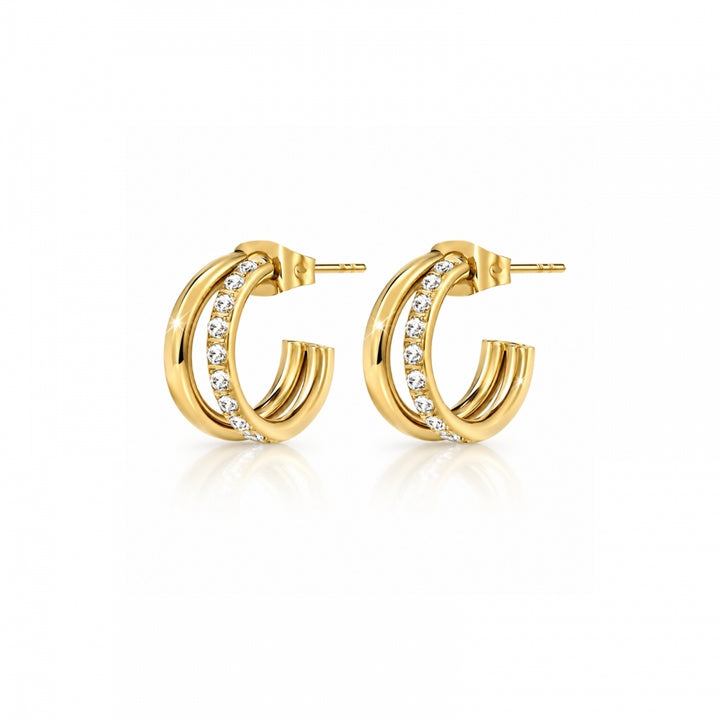 Crown Duo Hoop Gold