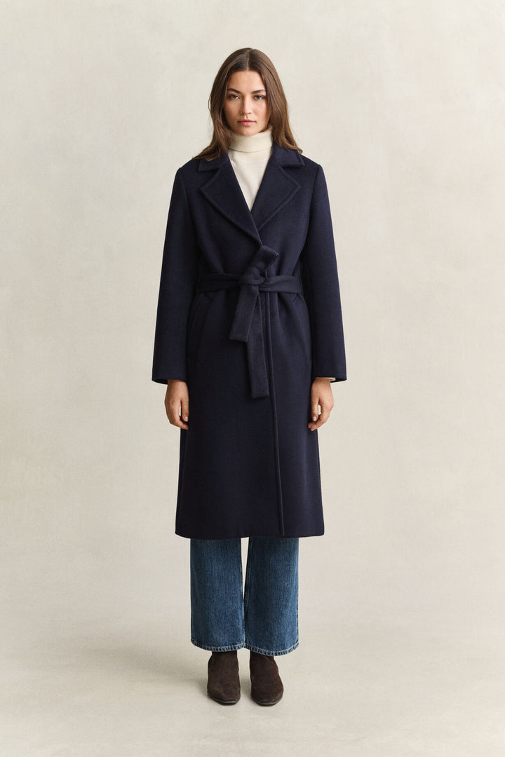 Belted Wool Blend Coat