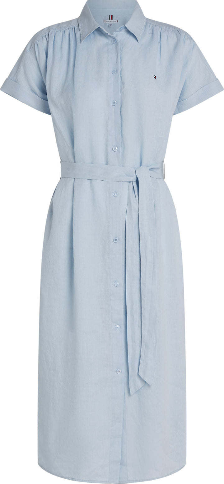 Ess Linen Ss Midi Kjole