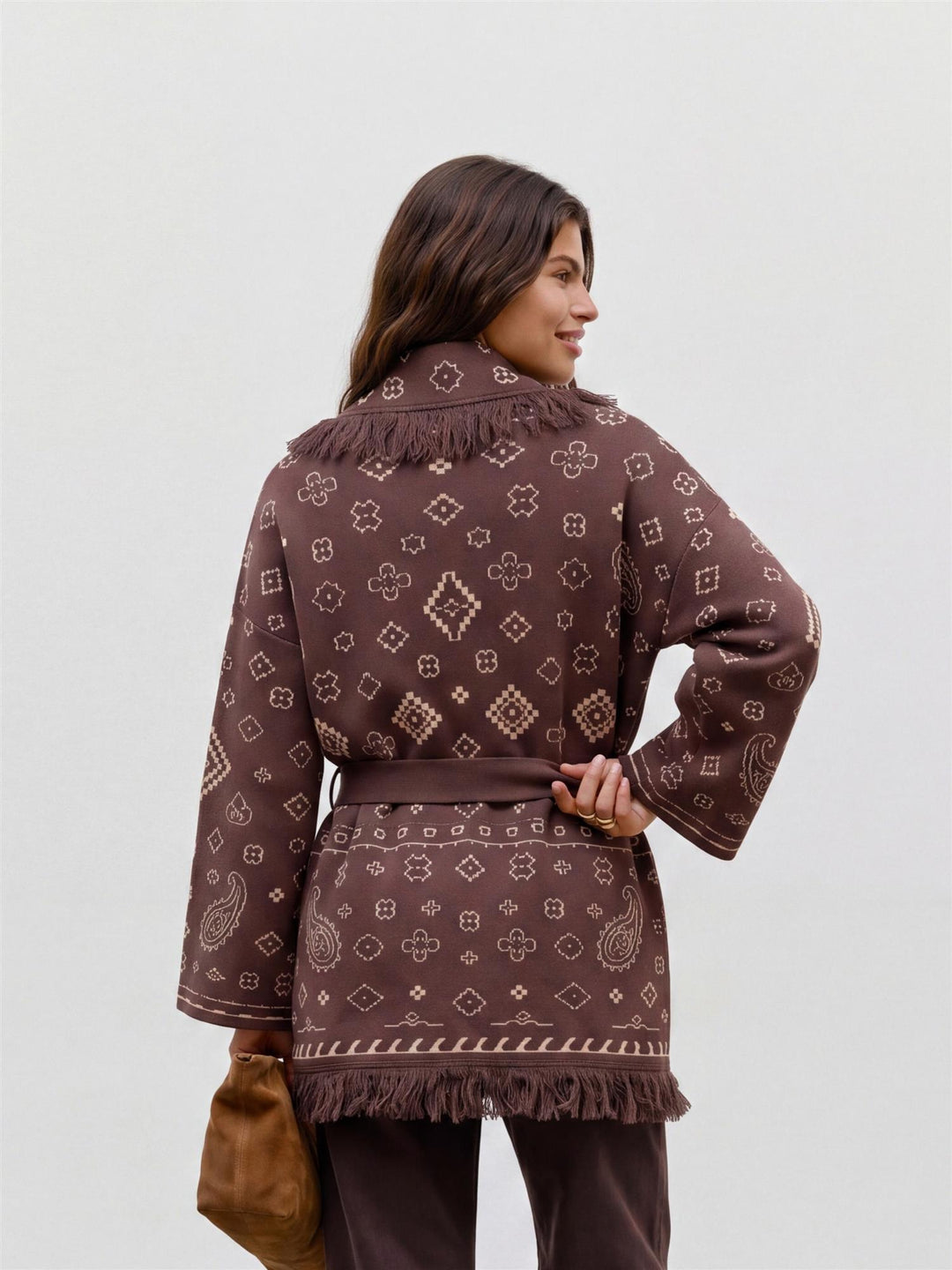Vmscarlett Tassel Jacquard Cardigan