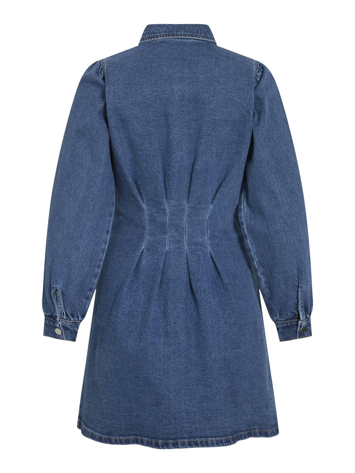 Visol Pleat Denim Kjole