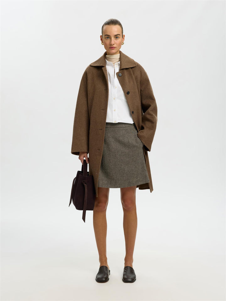 Slwreeda Wool Blend Short Skirt