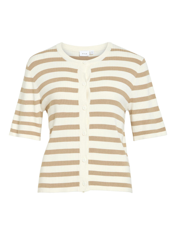 Vizicha 2/4 Button Stripe Cardigan