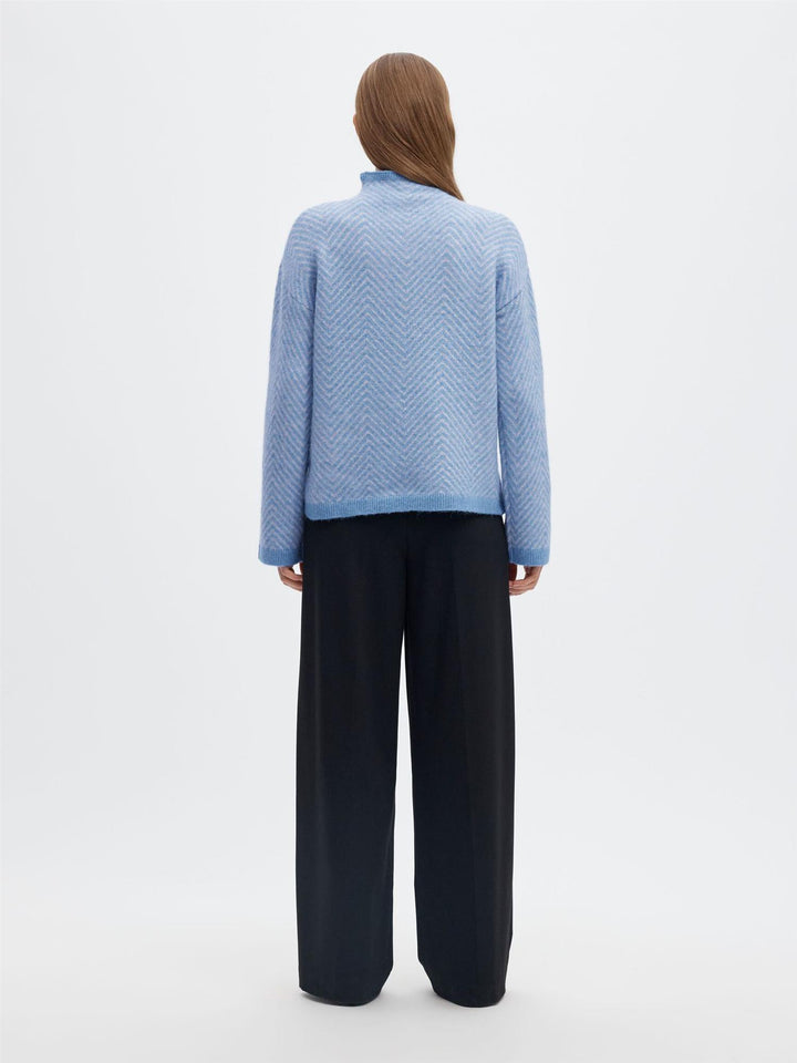 Lulu Ls Herringbone Knit High Neck