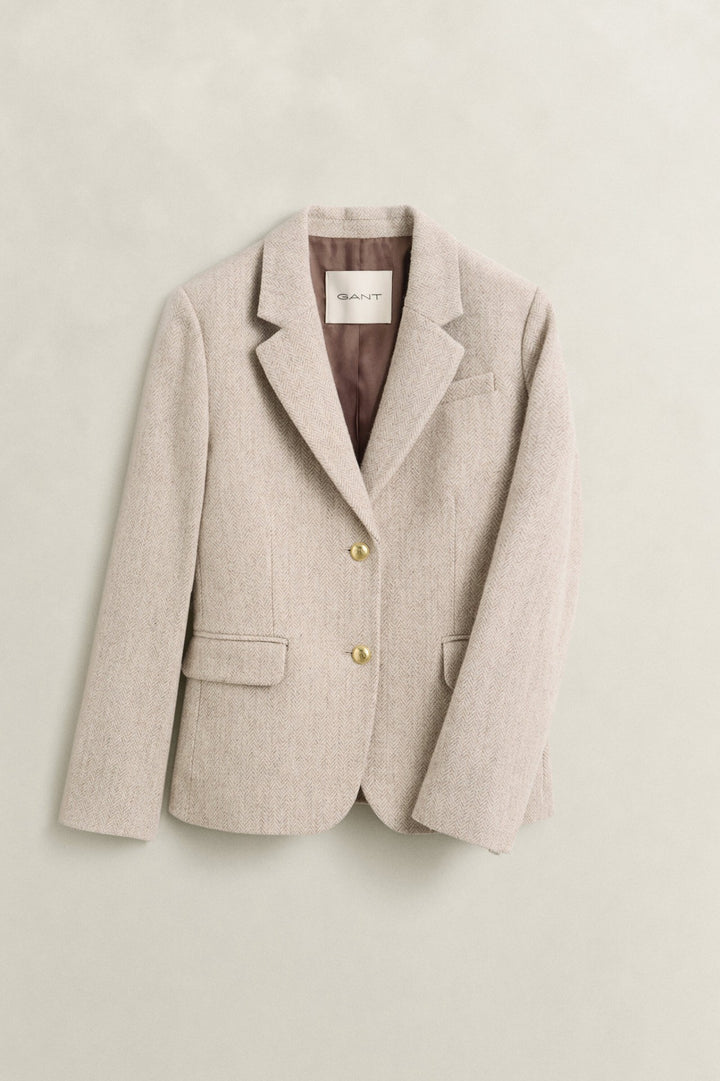 Slim Herringbone Blazer