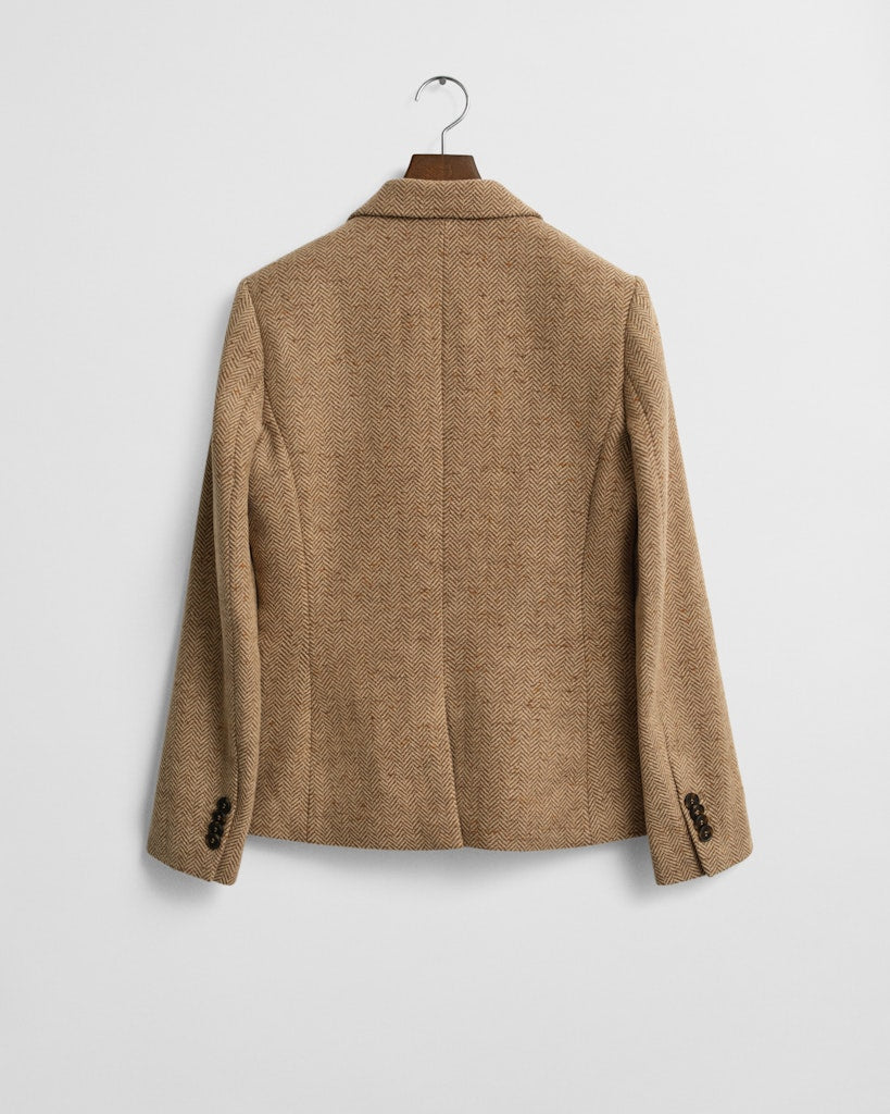 Slim Wool Herringbone Blazer