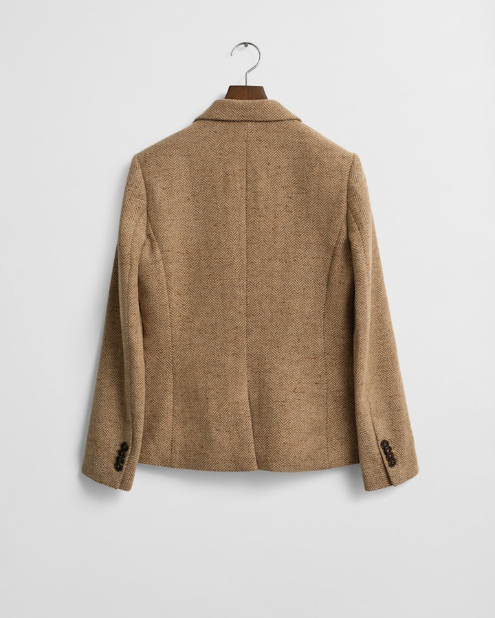 Slim Wool Herringbone Blazer