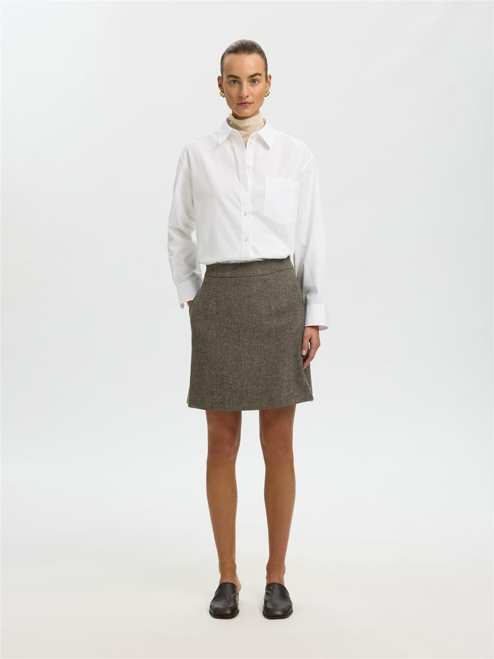Slwreeda Wool Blend Short Skirt