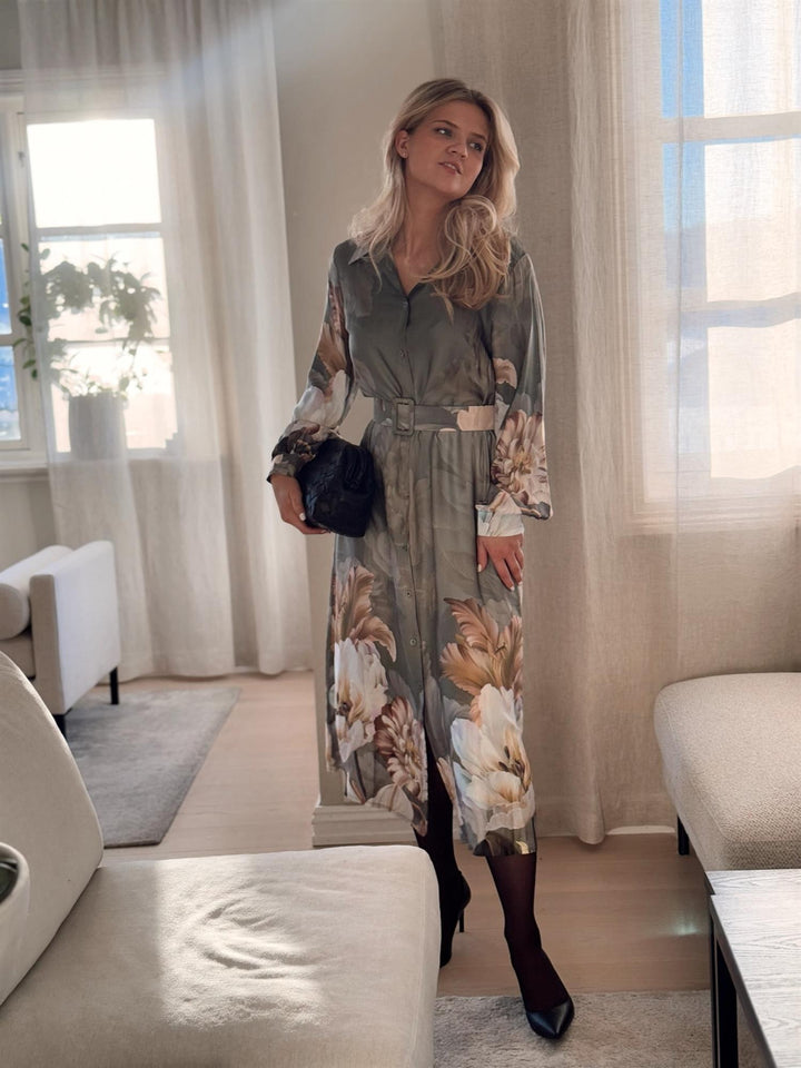 Printed Midi Dress