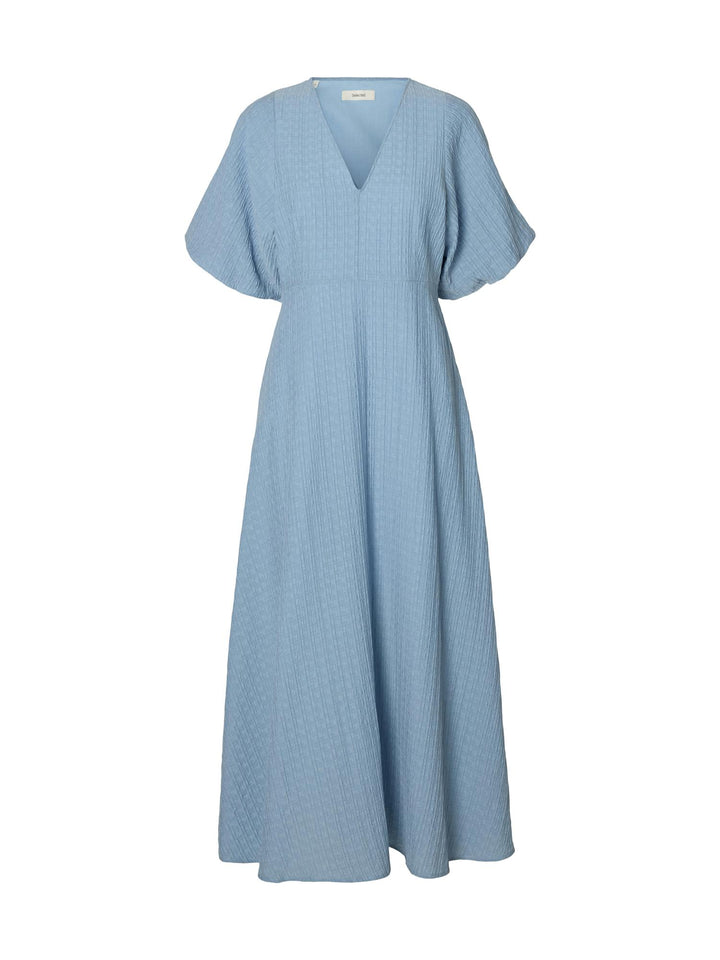 Slfmaddie Ss Closed Back Midi Kjole