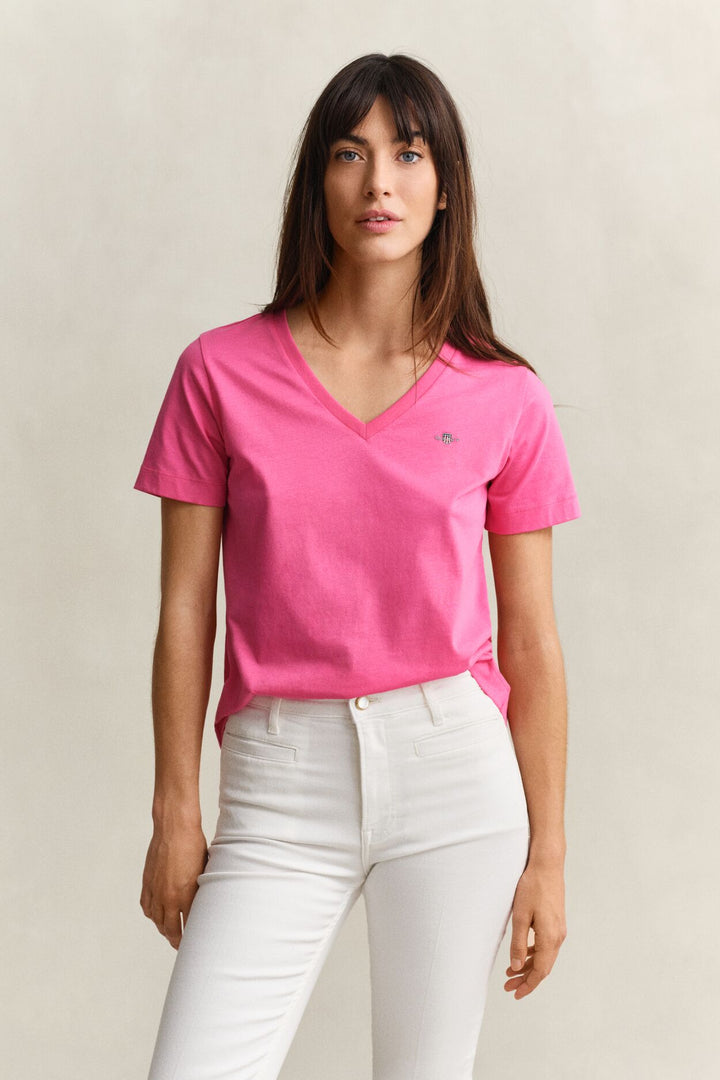 Shield Ss V-Neck T-Skjorte