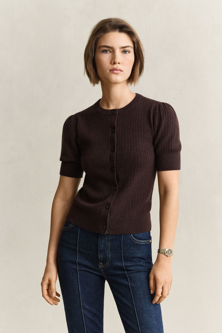 Mini Cable C-Neck Cardigan